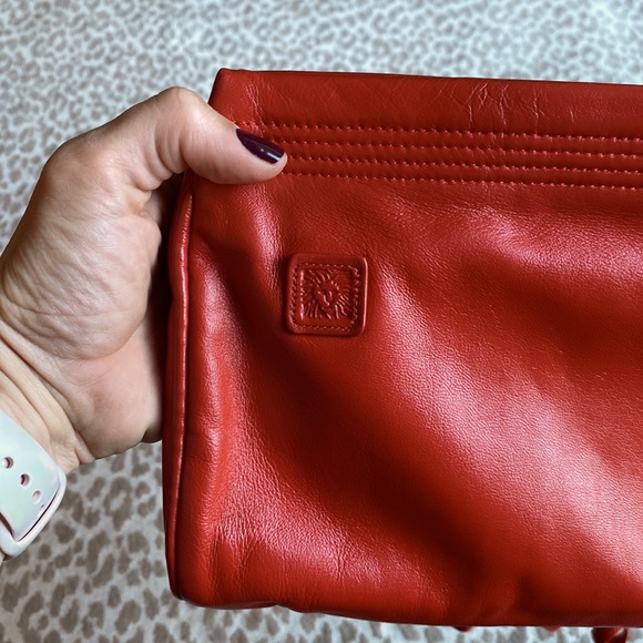 Vintage Anne Klein Orange Shoulder Bag/Clutch 🍊 - Picture 2 of 7